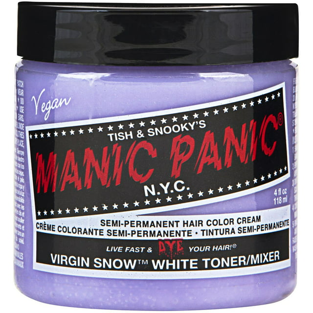 Manic Panic Semi-Permanent Hair Color Cream Virgin Snow 4 oz