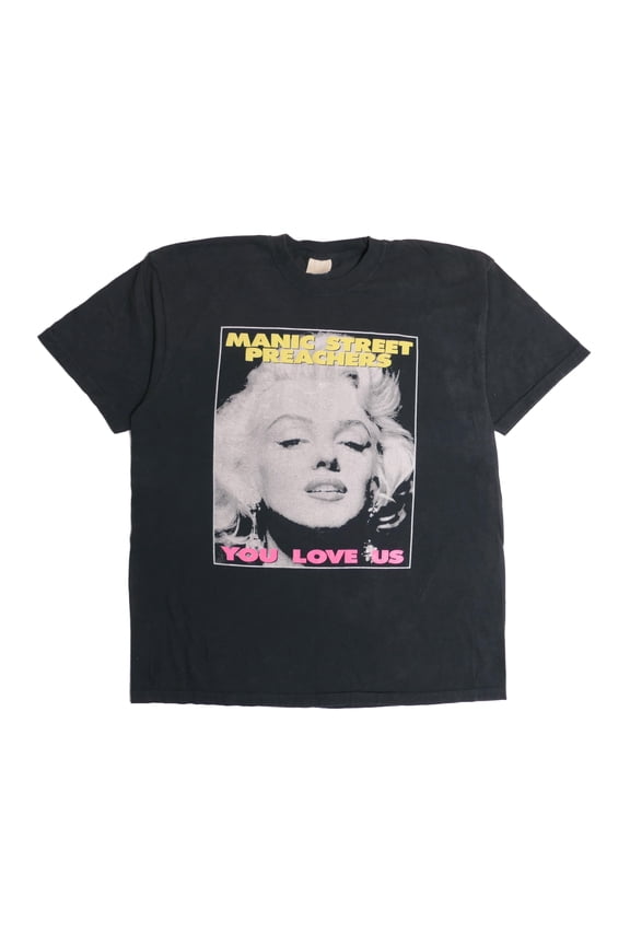 Manic Street Preachers Tee Marilyn Monroe Hardcore Post Punk Alternative Rock Grunge Band Shirt Generation Terrorists Holy Bible - XL