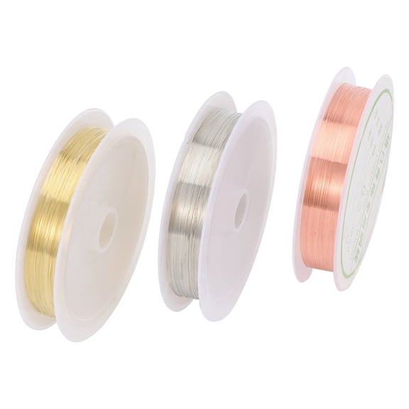 Manicure ,3 Rolls Manicure Nail Art Line Tapes DIY Manicure Decoration (Golden, Silver, Rose Gold)
