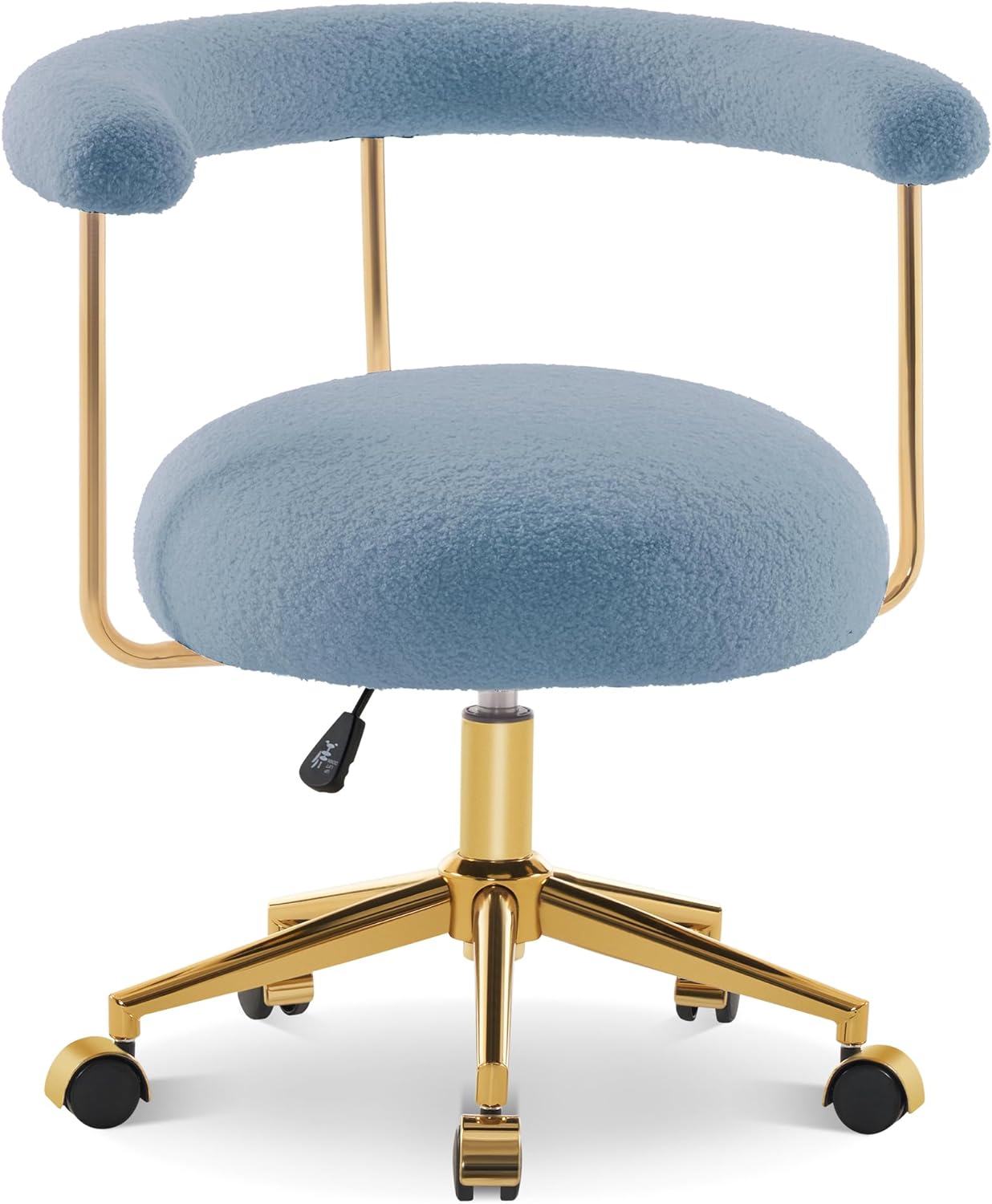 Manicure Chair With Rolling Wheels, Modern Makeup Vanity Chair