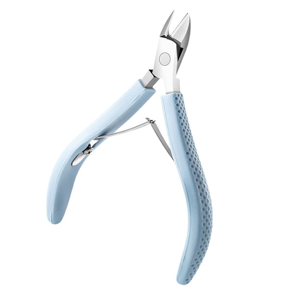 Manicure Cuticle Remover With Full Jaw Rubber Handle Nails Care Cutter Precise Trimming for Salon and Home Use