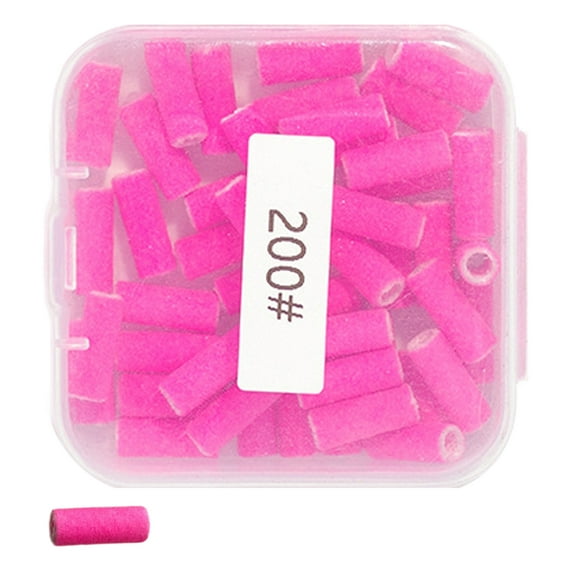 Manicure Essentials 50Pcs Nail Sanding Bands Set with Mandrel for Nail Polishing and Dead Skin Removal