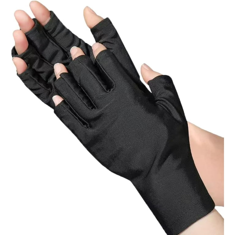 Manicure Gloves UV Protection, Nail Art Skin Care UV Shield Gloves,  Professional UPF50+ UV Protection Gloves for Gel Nail Lamp, Anti UV Gloves  for Protect Hands from UV Light Lamp Dryer 