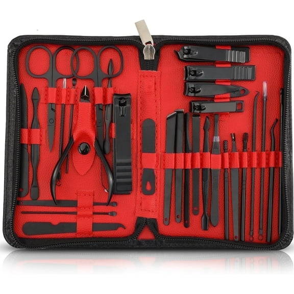 30Pcs Nail Kit Manicure Set for Adult Women Men Nail Clipper Set Manicure Kit