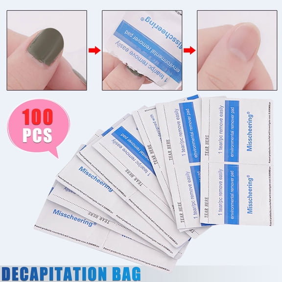 Manicure Nail Remover Foil Wraps - 100PC Nail Polish Removal Towels, 5x5cm, Easy and Quick Nail Polish Removal, Suitable for Home, Salon, Nail Art School, Birthday, Christmas Gift Makeup Organizers