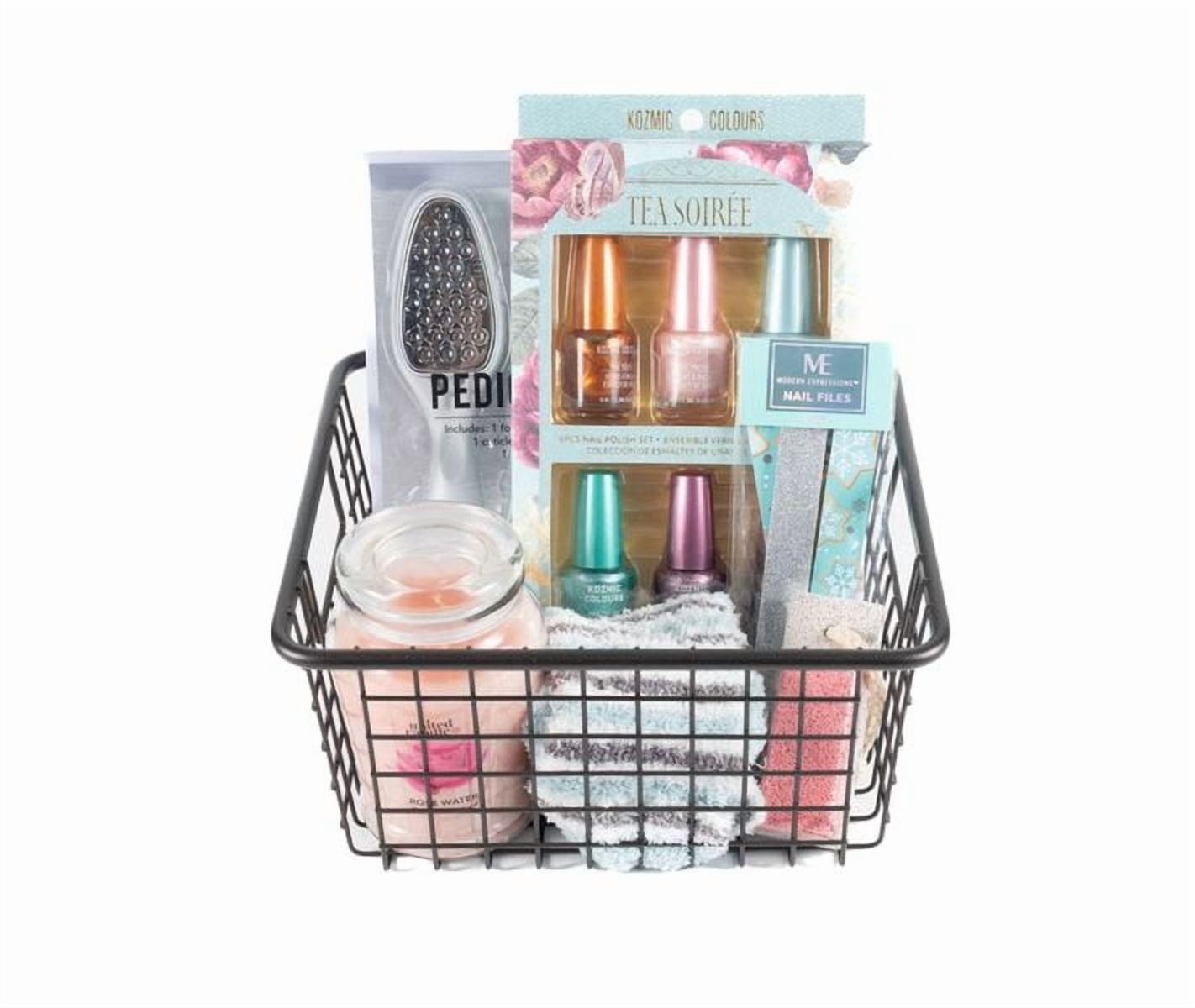 Manicure Pedicure Gift Basket with Tools, Polish and More by Ohio Basket Chic