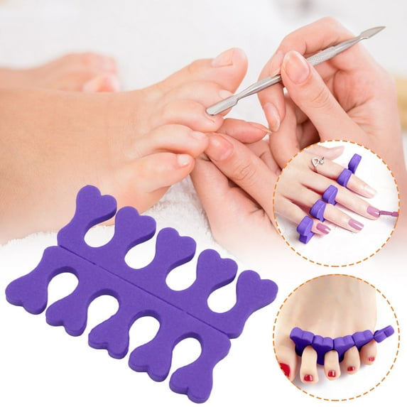 Manicure Pedicure Toe Separators, Nail Polish Toe Separators, Heart-Shaped Soft Sponge Nail Separators for Men and Women, Comfortable Flexible Medium Size for Home and Salon Use
