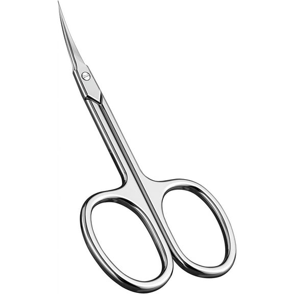 Manicure Scissors, Extra Fine Eyebrow Scissors for Grooming, Curved Blade Nail Scissors Precise Pointed Tip Grooming Kit for Eyebrow, Eyelash, Trim Nail and Dry Skin