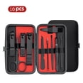 thumbnail image 1 of Manicure Set 10/15/25 PCs Full Function Kit Professional Stainless Steel Pedicure Sets Nail Clipper with Portable Case Idea Gift (Red 10 pcs set), 1 of 7