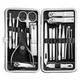 thumbnail image 1 of Manicure Set - 19 in 1 Professional Nail Clippers Pedicure Kit, Tool Stainless Steel Facial Grooming Gift Idea for Women, Men, Girls, Teens, Black, 1 of 5