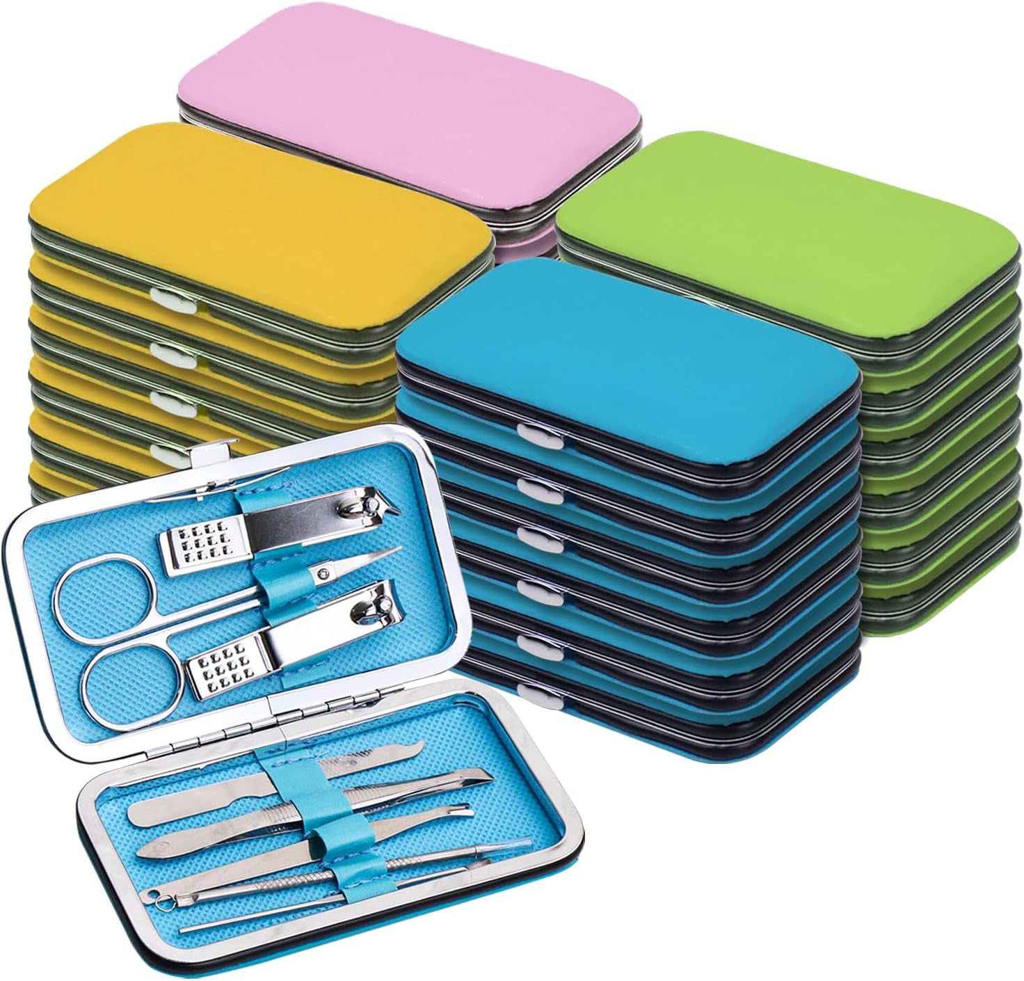 Manicure Set Bulk, Nail Clippers Kit Stainless Steel Fingernail ...
