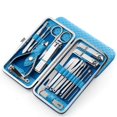 thumbnail image 1 of Manicure Set Nail Clippers Pedicure Kit -19 Pieces Stainless Steel Manicure Kit, Professional Grooming Kits, Nail Care Tools with Luxurious Travel Case（Blue）, 1 of 1