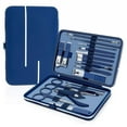 thumbnail image 1 of Manicure Set, Pedicure Kit, Nail Clippers, Professional Grooming Kit, Nail Tools 18 in 1 with Luxurious Travel Case for Men and Women 2020 Upgraded Version Blue (18 in 1) (Blue 18 in 1), 1 of 8
