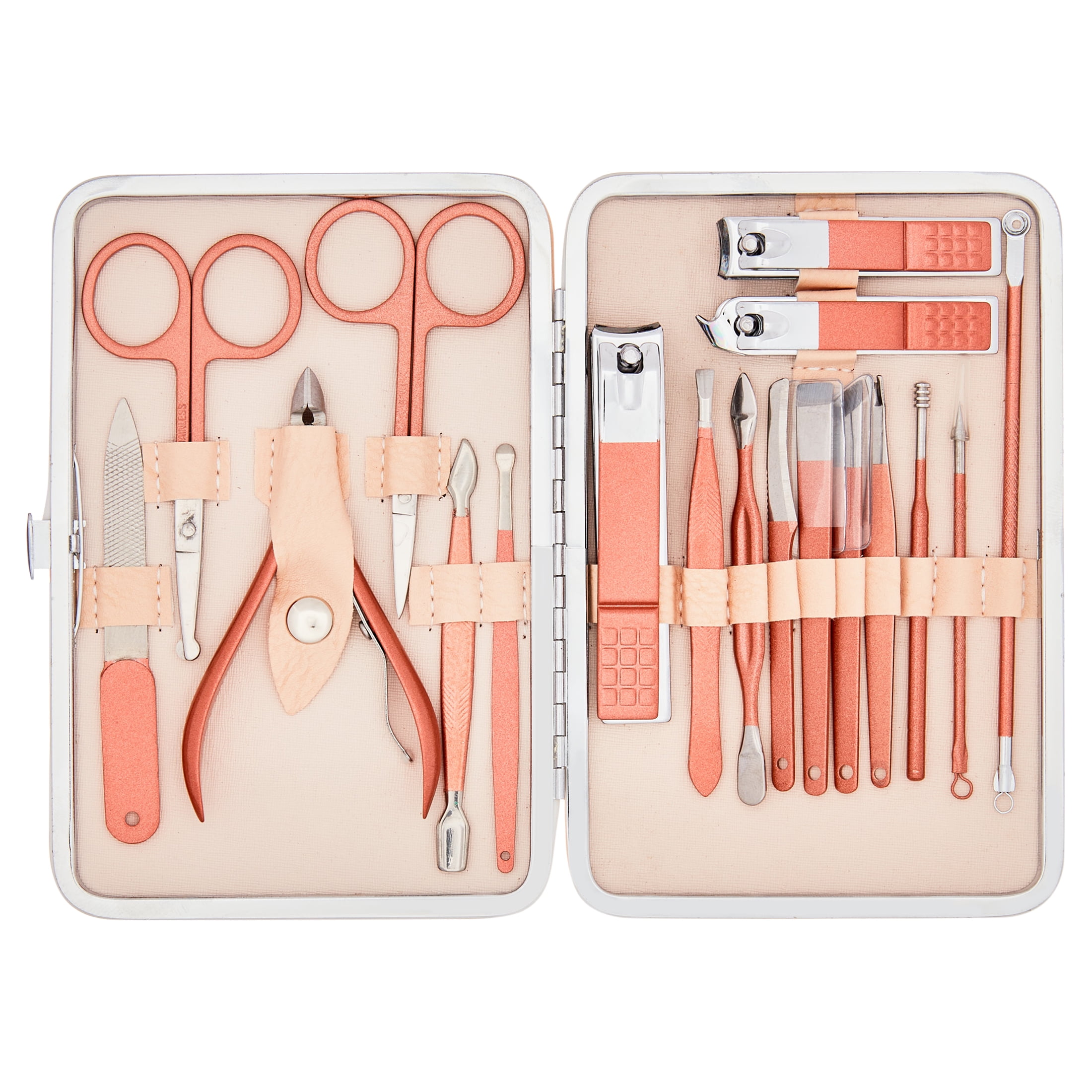 Manicure Set, Pedicure Kit, Nail Clippers, Professional Grooming Kit, Nail Tools 18 In 1 with Luxurious Travel Case For Men and Women 2020 Upgraded Version