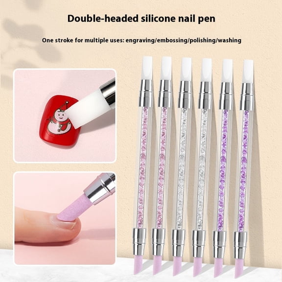 Manicure Silicone Grinding Exfoliating Dual-use Double-headed Pen