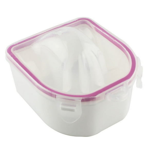Manicure Soak Bowl Finger Nail Art Tips Soaker Treatment Remover Spa Wash Tool Fingernail Ring Pedicure Stuff Acrylic Nails Remover Womens Feet Care Nail Drills Bits