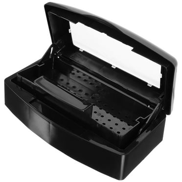 HOMEMAXS Manicure Box Nail Art Tools Tray Nail Clipper Sterilizer Tray Storage Case for
