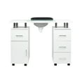 thumbnail image 1 of Manicure Table GLASS GLOW WHITE II Salon Nail Table Salon Furniture & Equipment, Light Version, 1 of 8