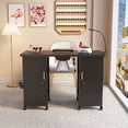 thumbnail image 1 of Manicure Table Nail Desk With 4 Large Drawers LED Lamp Wheels Dust Collector Professional Nail Station For Home Spa Beauty Salon, 1 of 5
