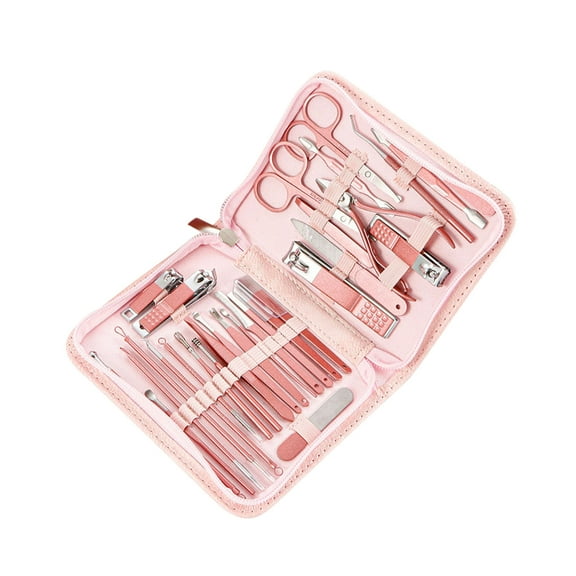 Manicure kit Personal Care Mens Grooming Kit, 30 in 1 Professional Nails Kit Pedicure Kit, Nail Clippers for Men and Beauty Tool Portable Set, with Luxurious Travel Case