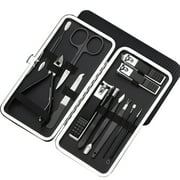 Manicure set Stainless Steel Nail Clipper, 12PCS Grooming Kit for Men &Women Fingernail Toenail Clippers Cutter