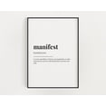 Dennotation Drawings Manifest Definition Meaning Wall Art Print, Law Of Attraction ...