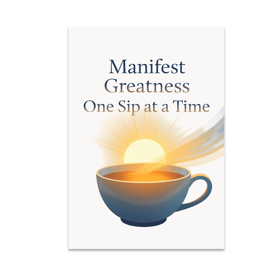 Manifest Greatness One Sip at a Time - Tea Enthusiast - 13x19 Poster Print