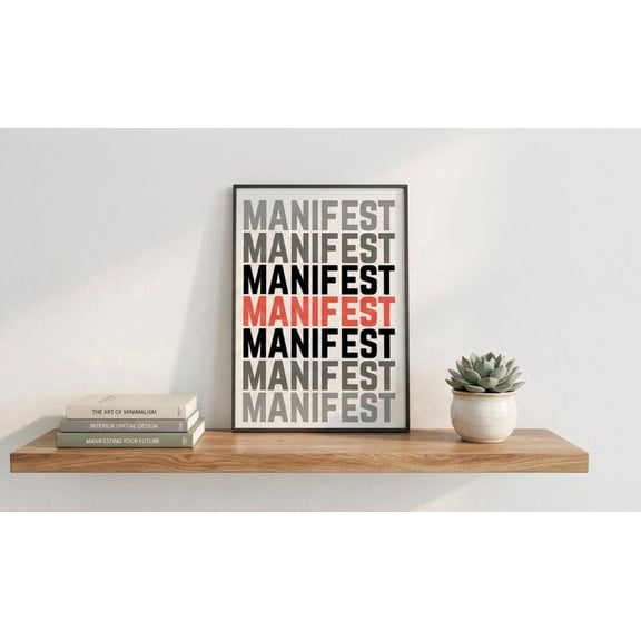 Manifest Typography Wall Art Print, Unframed Paper Poster 11x14in