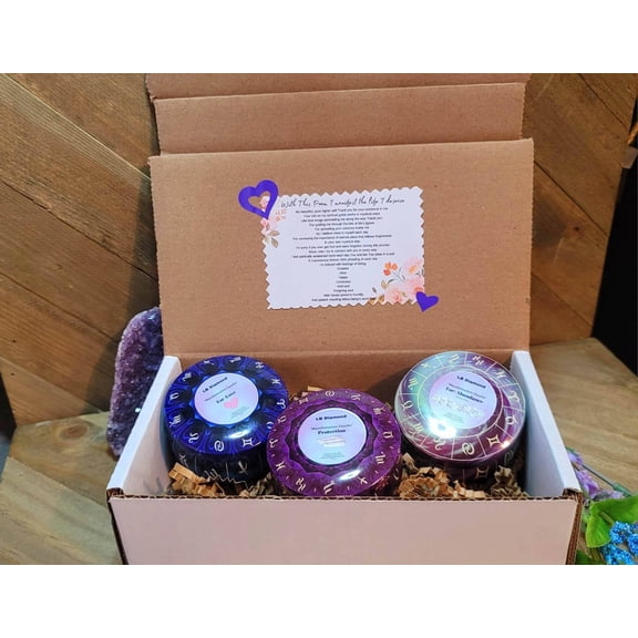 Manifestation Candles Bundle set For Love, Abundance, Clarity, Spiritual Cleanse,
