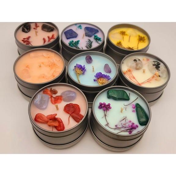 Manifestation Candles For Love, Abundance, Clarity, Spiritual Cleanse, Healing, reiki energy, herbs, and organic soy Wax