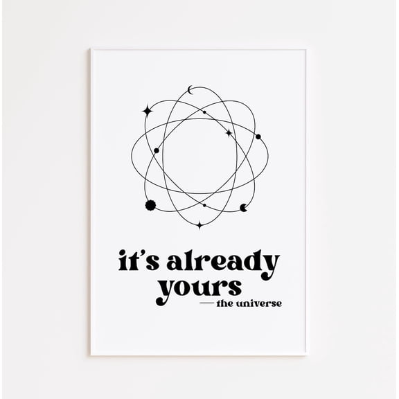 Manifestation Universe Art Poster: Retro Trendy Decor, Size 24x36 UNFFRAMED F03.1.7l1731