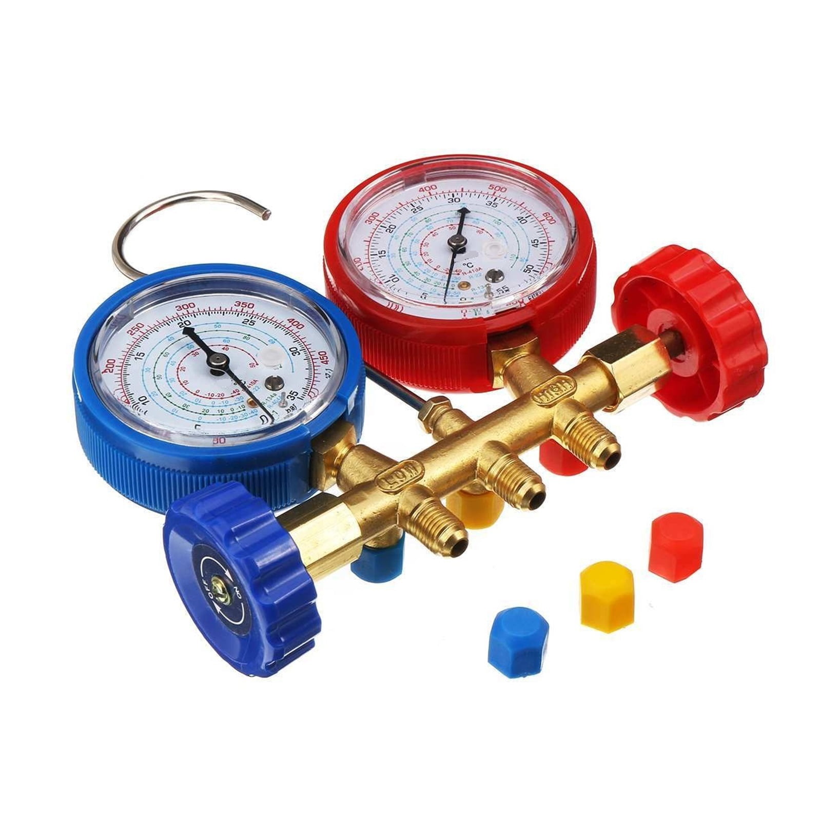 Manifold Gauge Refrigerant Device Pressure Gauge Refrigerant Filling Device High-precision With Connector R410a R22 R134a R40 ,Easy to Operate