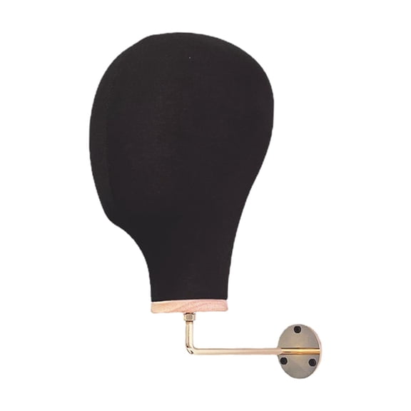 Manikin Head Canvas Mannequin Head, Multifunctional Sturdy Durable Wall Mounted Black