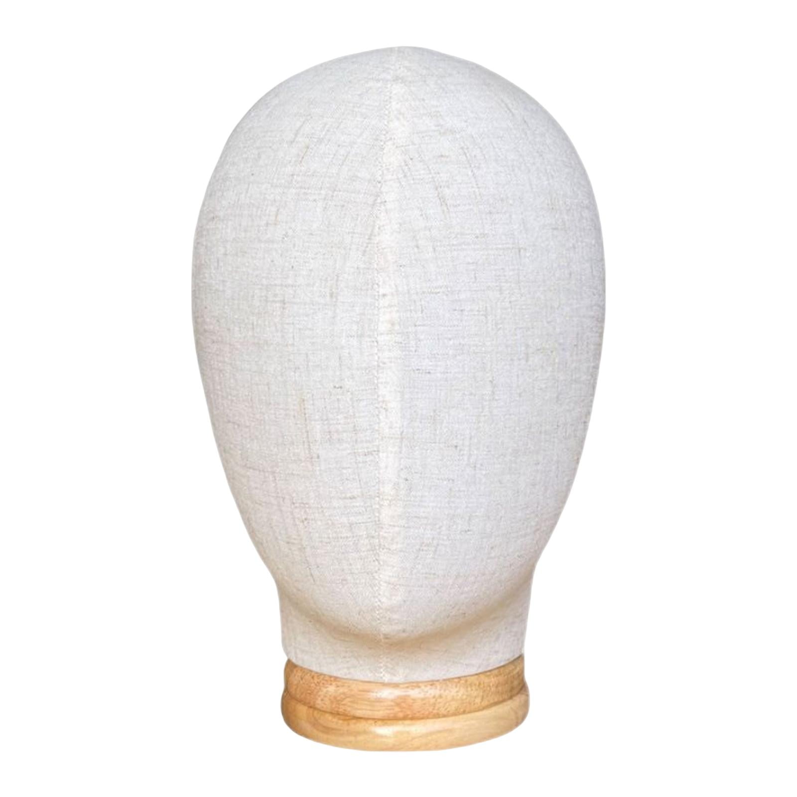 Manikin Head Wood Base Costume Prop Model Display Rack ,Salon Styling Tools, Organizer ,Stable, Head Model, for Headdress Headphone Hat Pluggable pin