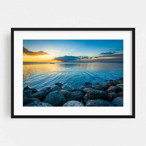 Manila Bay 03 - Manila Philippines Photography Black Framed Wall Art Print 12 x 18 inches