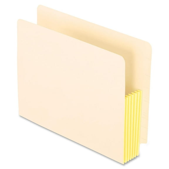 Manila Drop Front Shelf File Pockets, 5.25" Expansion, 10 Sections, Letter Size, Manila, 10/box | Bundle of 5 Boxes