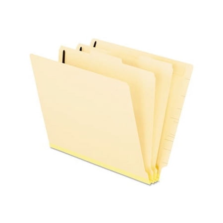 Manila End Tab Classification Folders 2 Dividers, Letter Size, Manila, 10/Box