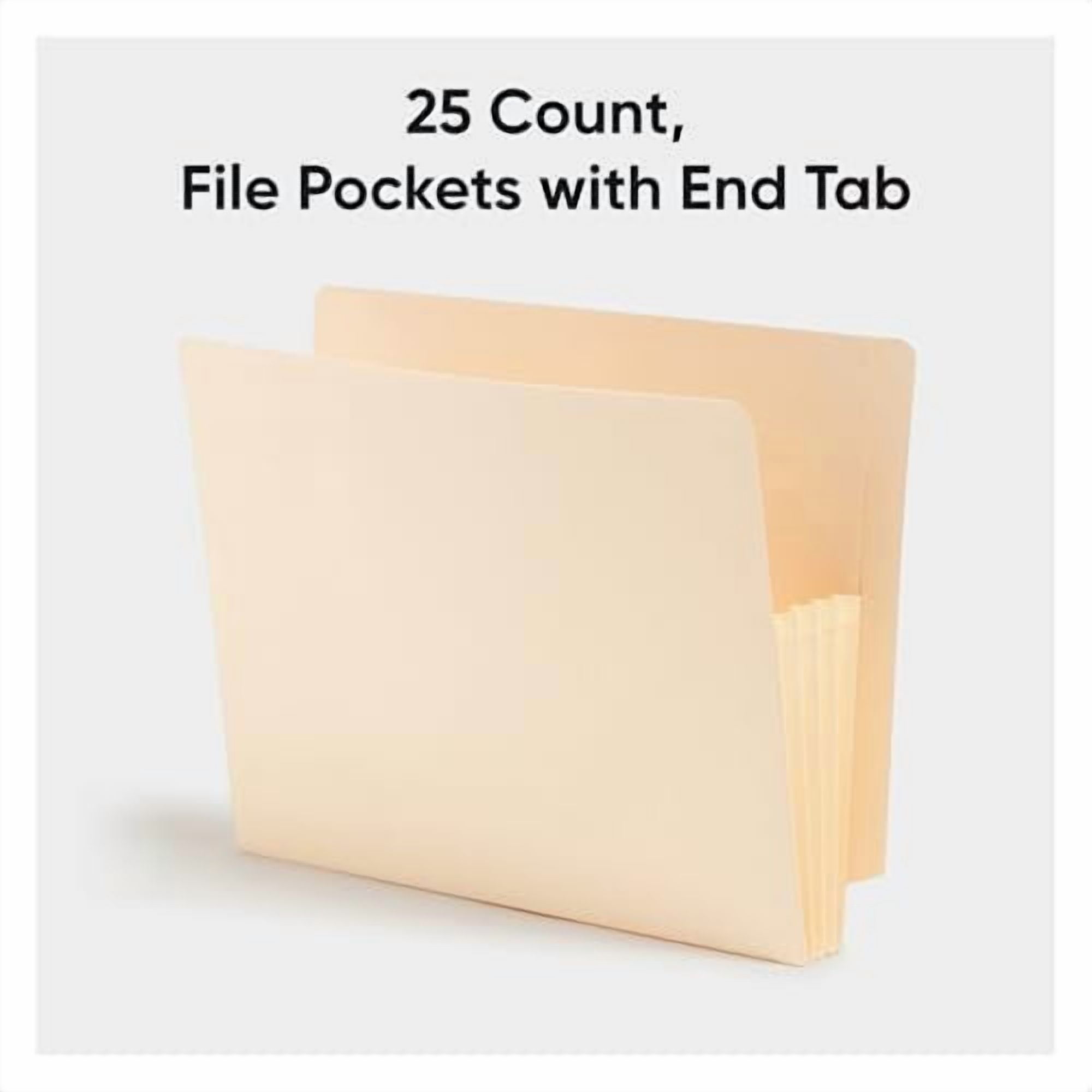 Manila End Tab Expanding File Folders 3-1/2-Inch Expansion Pocket with ...