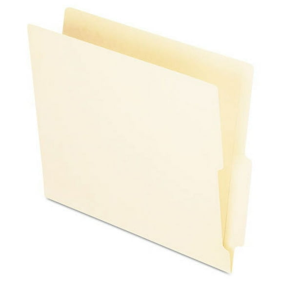 Manila End Tab Folders, 9.5" High Front, Straight 2-Ply Tabs, Legal Size, Manila, 100/Box | Bundle of 2 Boxes