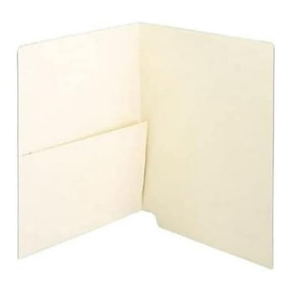 Manila End Tab Pocket Folders, 11 Pt - MAP Brand (50/Box) - Letter Size, 9.5 x 12.25", 10% Recycled, Archival, Acid-Free, No Fasteners