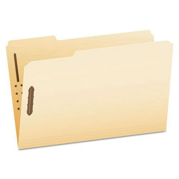Manila Fastener Folders, 1/3-Cut Tabs: Assorted, 2 Fasteners, Legal Size, Manila Exterior, 50/Box | Bundle of 2 Boxes