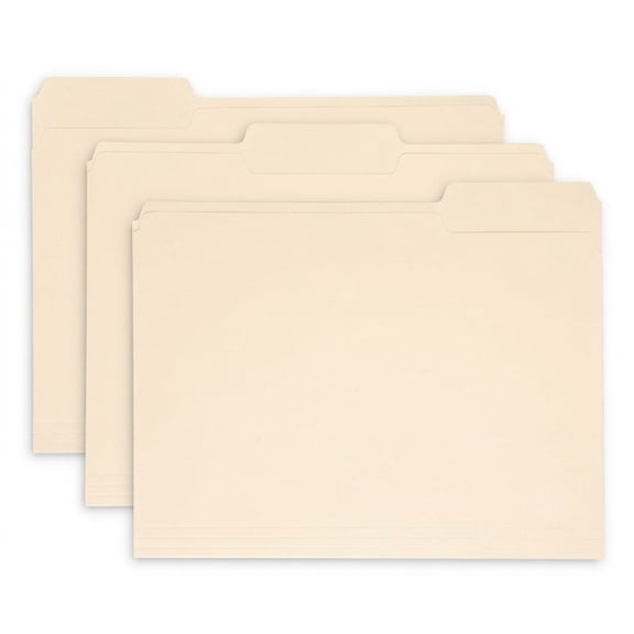 Manila File Folder 1/3-cut Tab Letter Size Folders With 100 Per Box