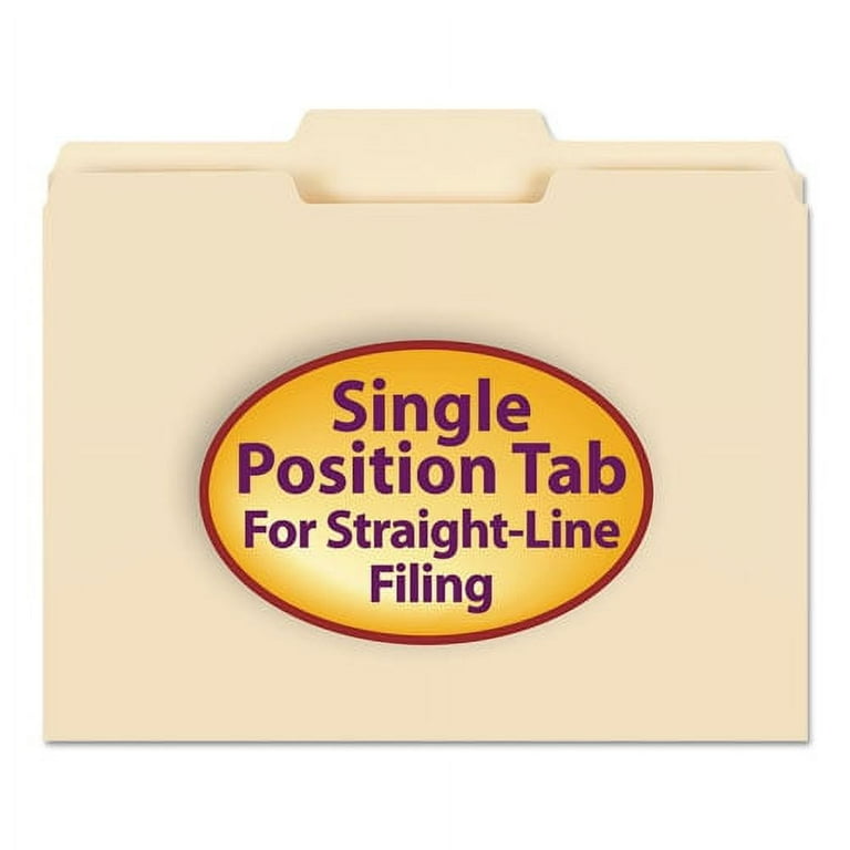 Manila File Folders, 1/3-Cut Tabs: Center Position, Letter Size, 0.75 Manila File Folders, 1/3-Cut Tabs: Center Position, Letter Size, 0.75