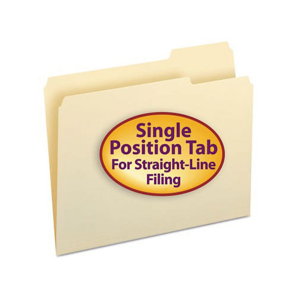 Manila File Folders 1/3Cut Tabs, Right Position, Letter Size, 100/Box