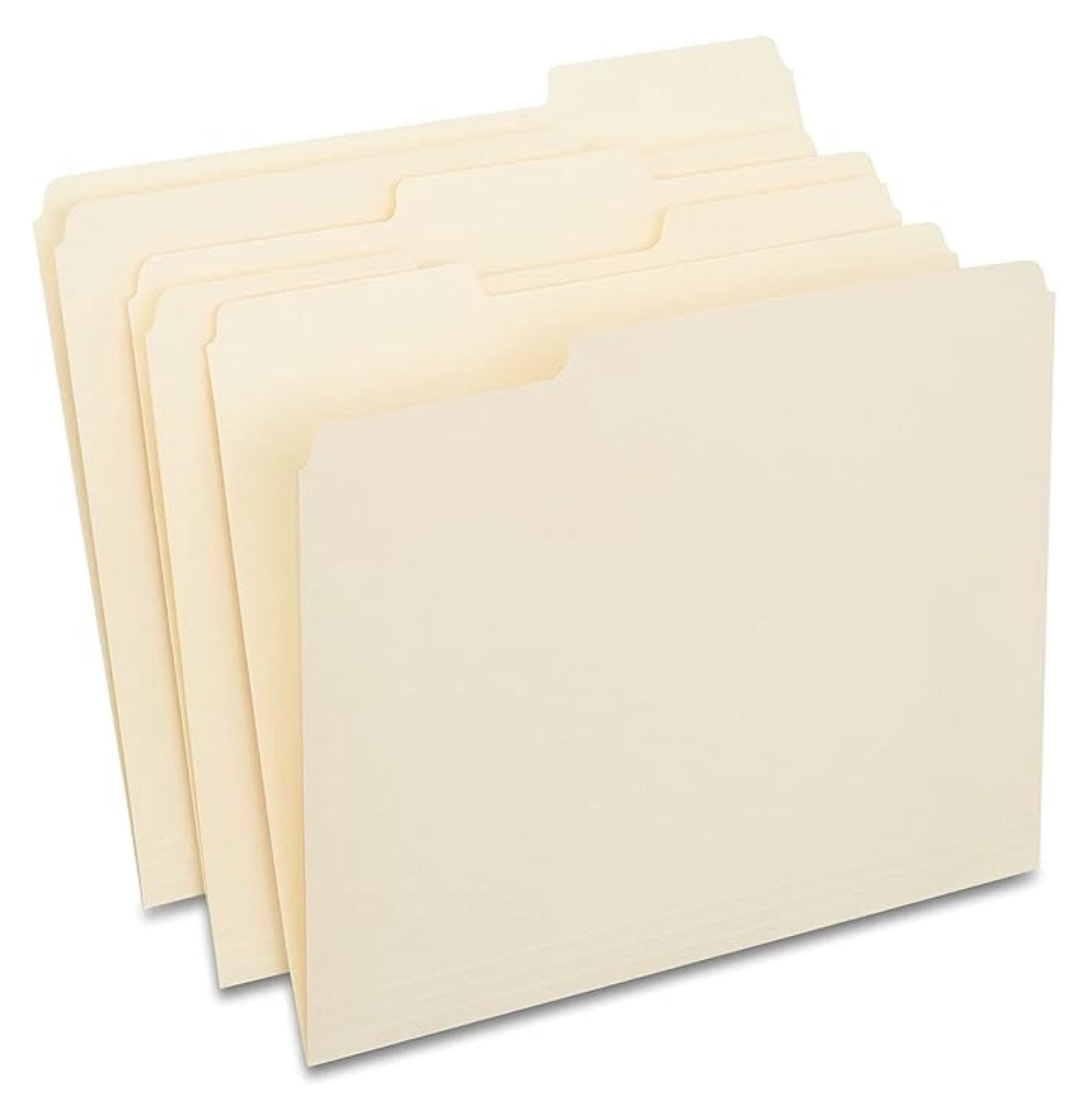 Manila File Folders Letter Size - 1/3 Cut Tab, 500 Pack - Organize Documents for Home, Office, School - 11pt Paper Stock, Durable Construction