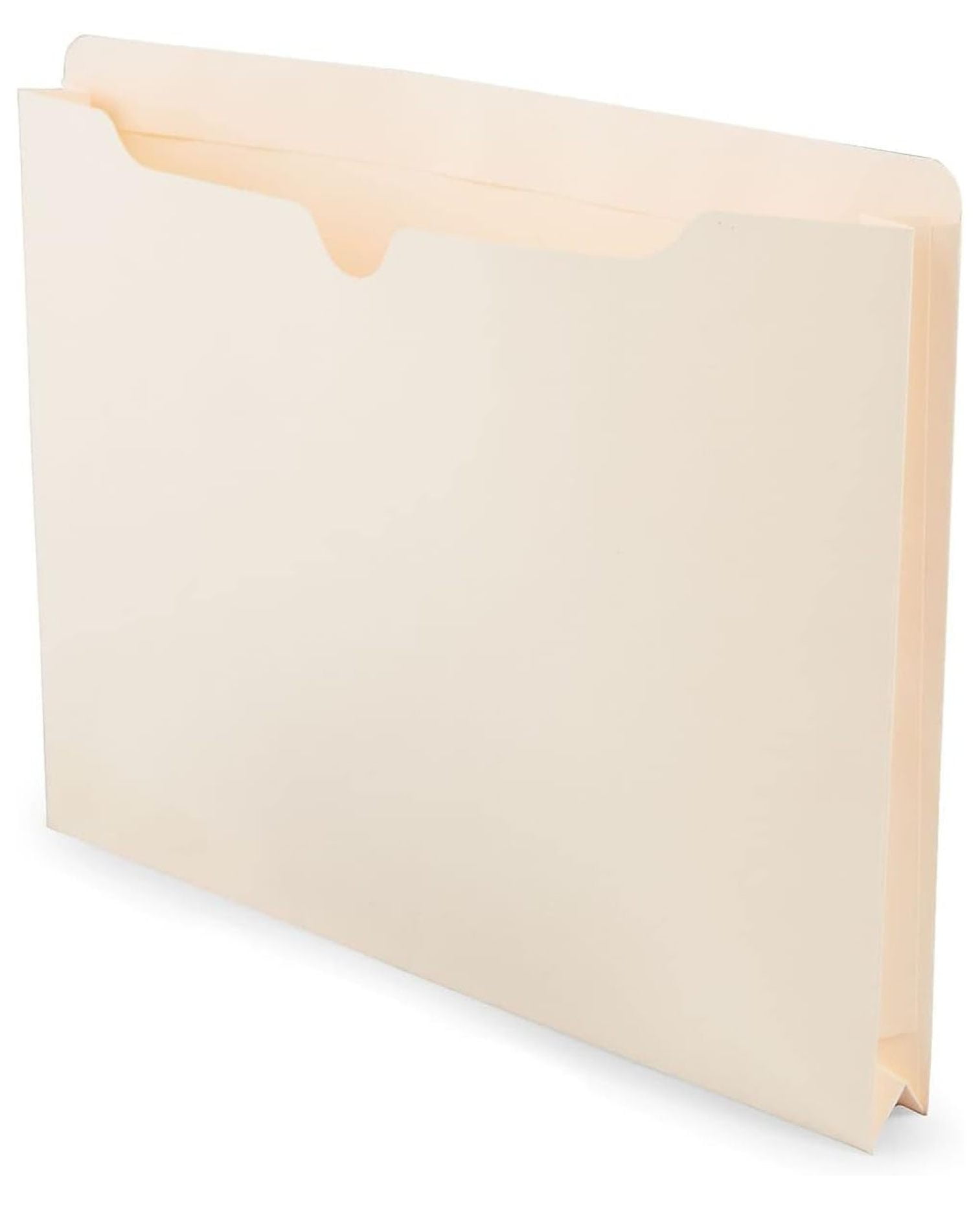 Manila File Folders with Reinforced Tabs - Letter Size, 1.5