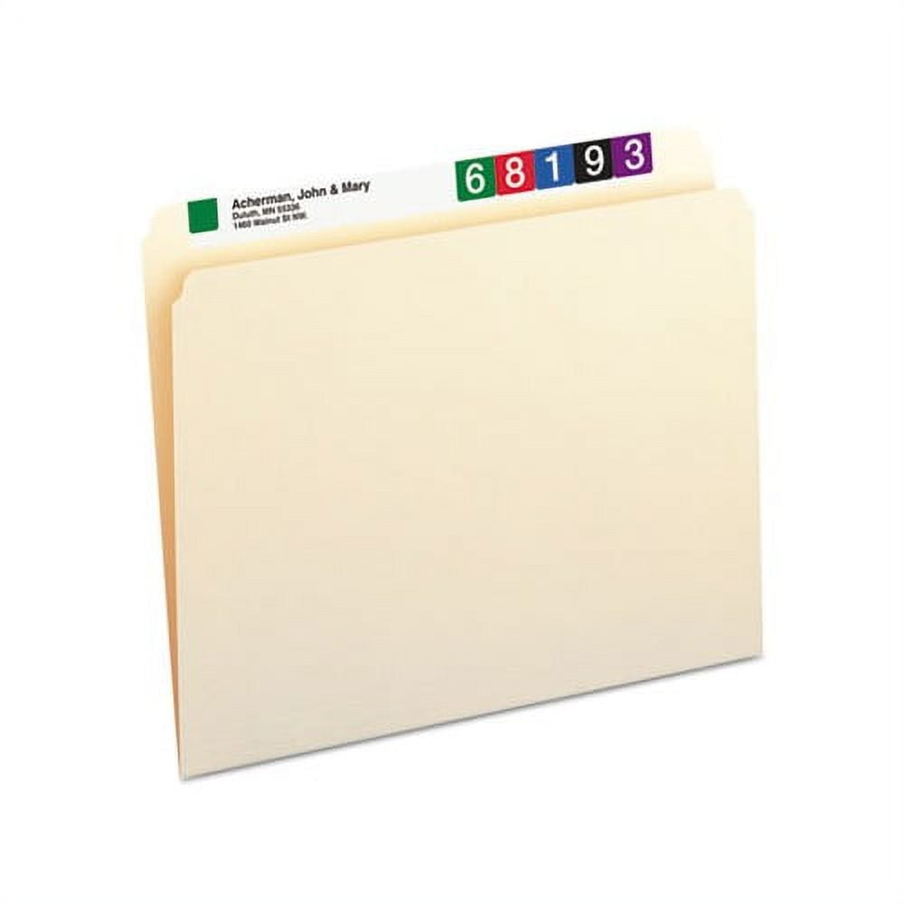 Manila File Folders Straight Tab, Letter Size, 100/Box