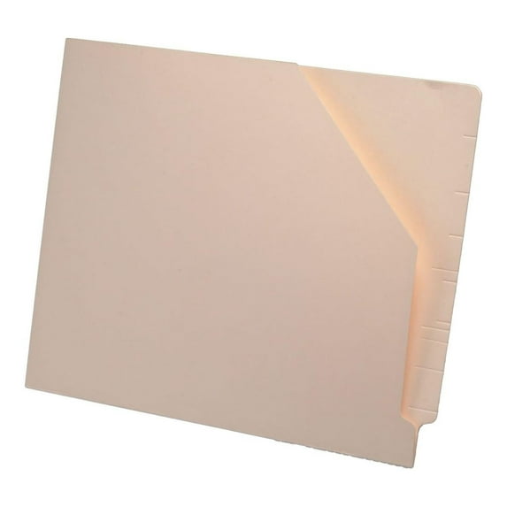 Manila File Pockets, Letter Size (8.5 x 11) - End Tab Flat File Folders, 11pt Stock, Slant Cut, Shelf Filing (Box of 100)