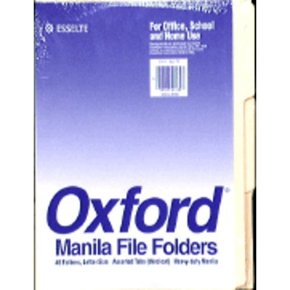 Manila Folder 1/3ct by Pendaflex (Pack of 4)