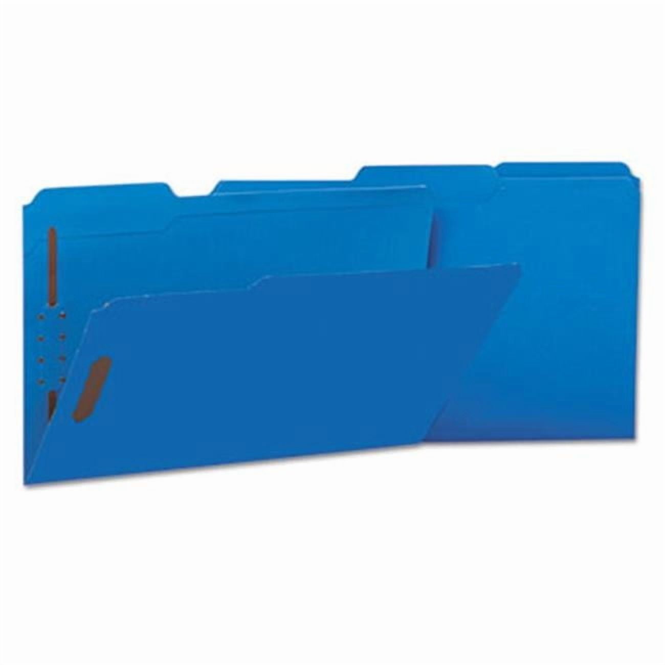 Manila Folders, 2 Fasteners, .33 Tab, Legal, Blue, 50-BX - Walmart.com